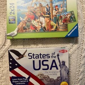 Ravensburger Pirate Adventure Puzzle - 24 Pieces and states of USA Trivia game